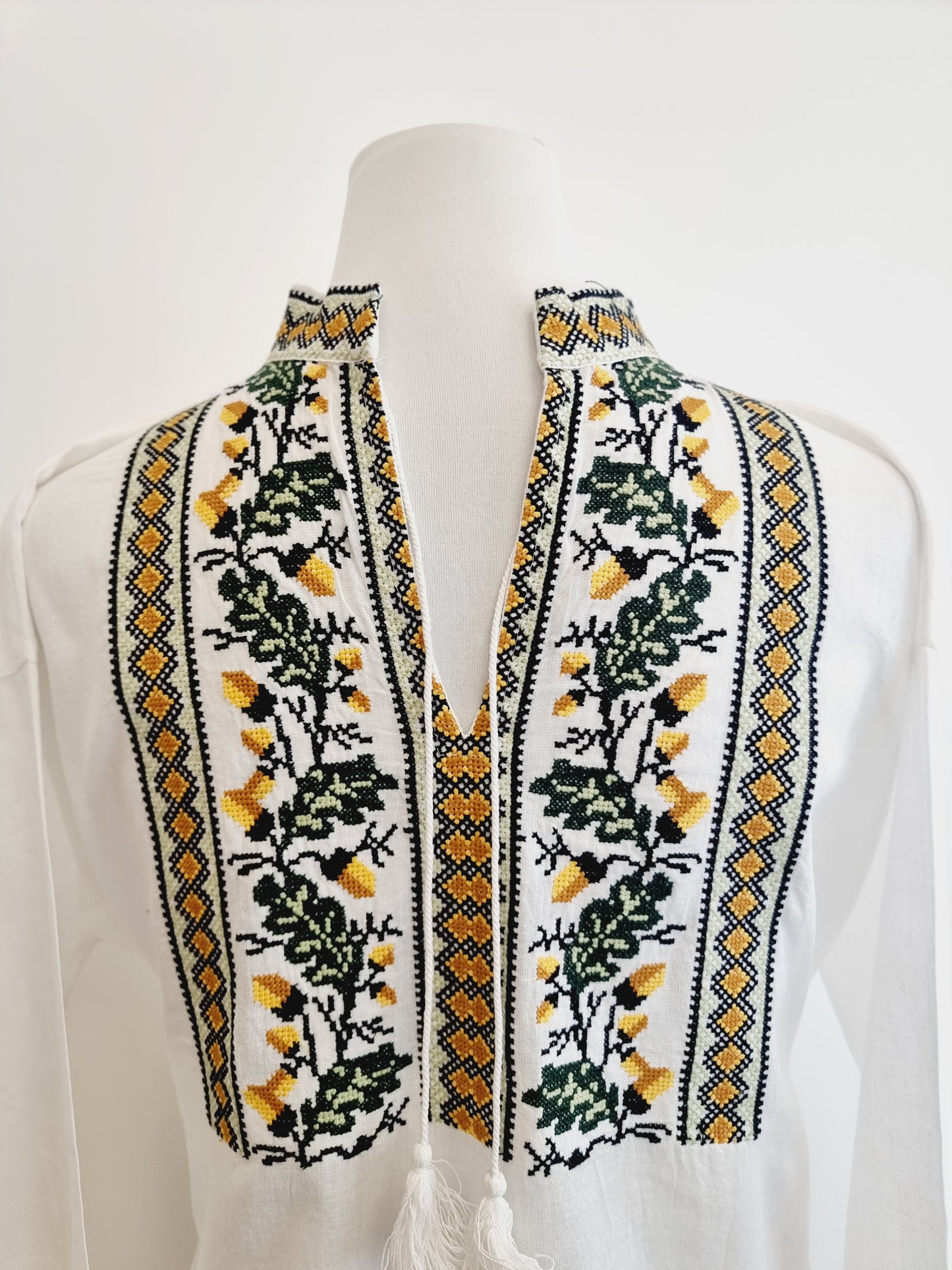 Blouse Traditionnelle Roumaine Brodée À La Main Homme