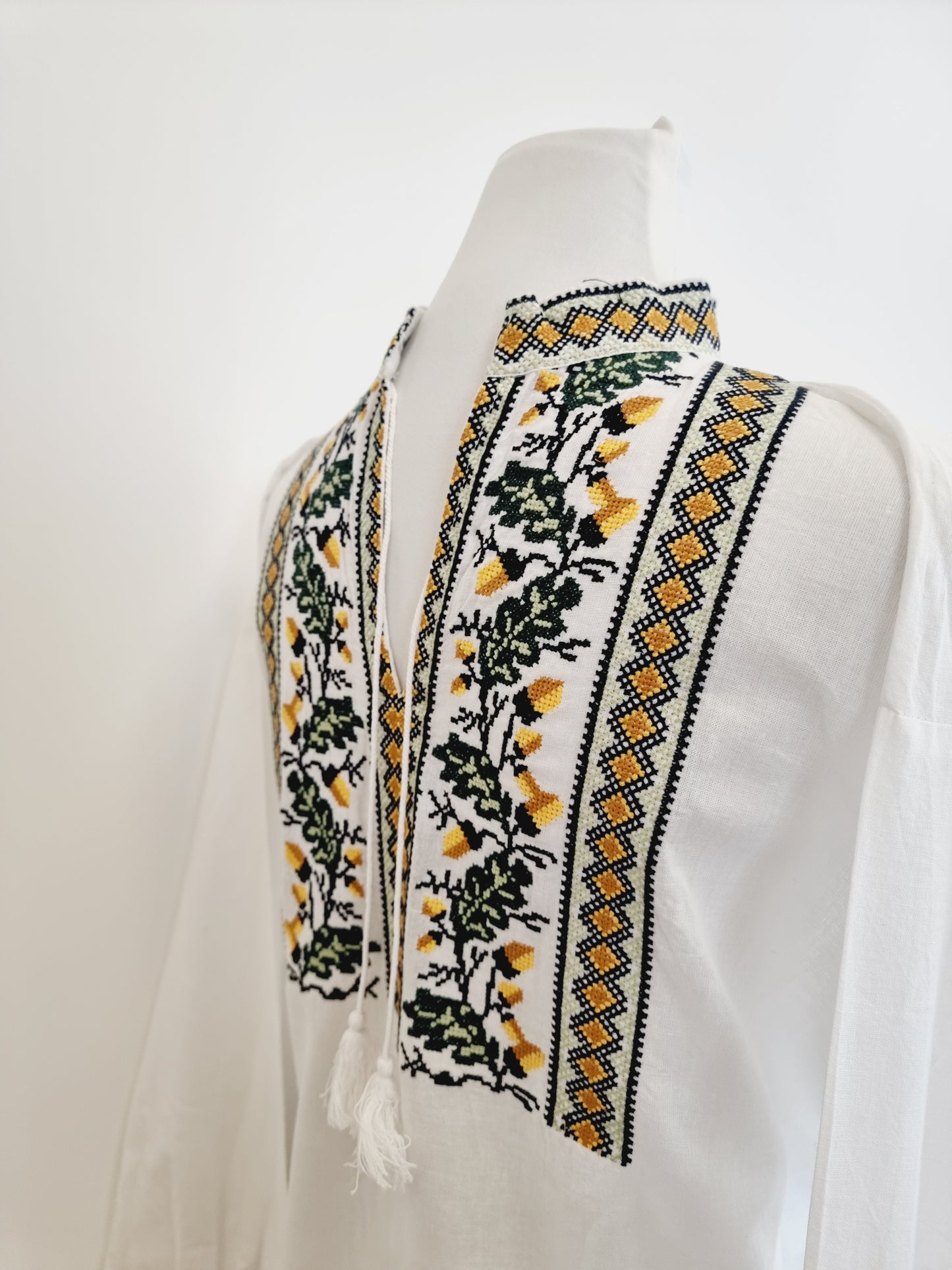 Blouse Traditionnelle Roumaine Brodée À La Main Homme